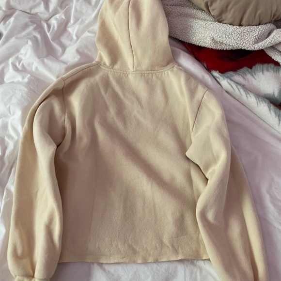beige self cropped nasa hoodie - Picture 4 of 4